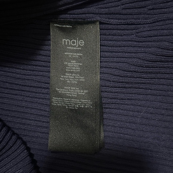 MAJE Rosea studded stretch-knit mini dress in Marine - Picture 12 of 13